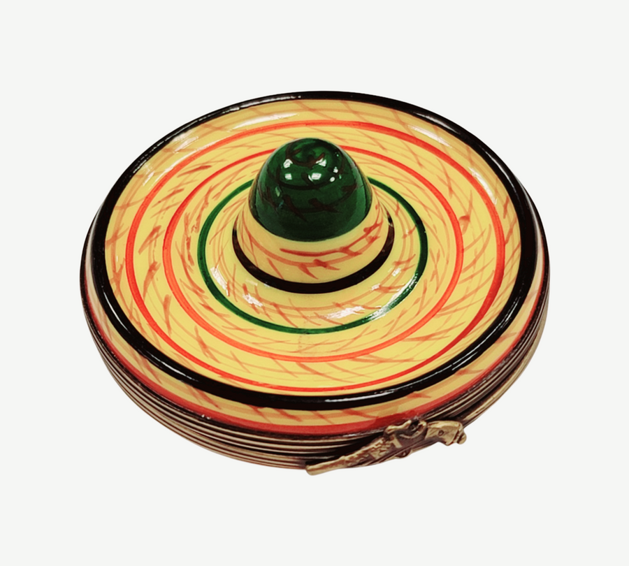 Mexican Sombrero Limoges Box Porcelain Limoges Artoria French Trinket Box