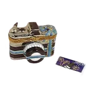 Millennium Camera Porcelain Limoges Travel French Trinket Box