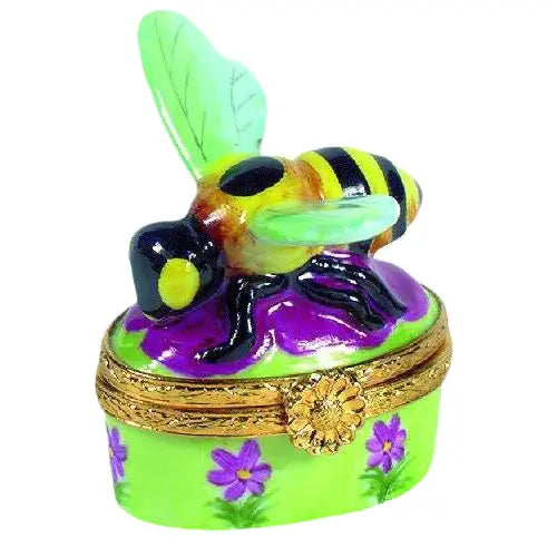 Mini Bee Porcelain Limoges bugs critters French Trinket Box