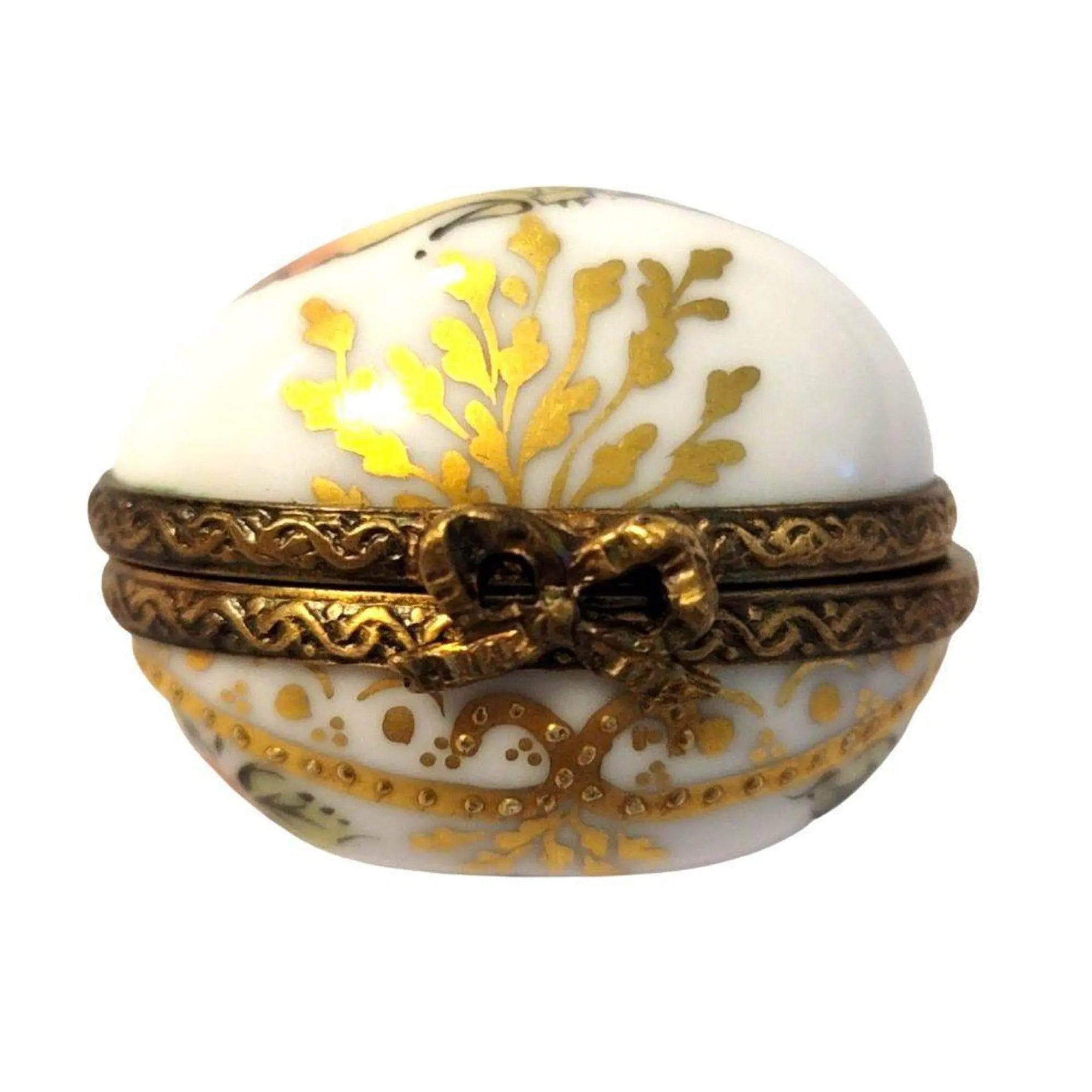 Mini Butterfly Porcelain Egg Porcelain Limoges Egg Butterfly French Trinket Box