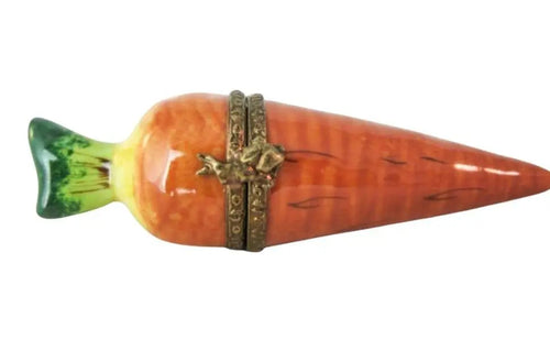 Mini Carrot- RARE and RETIRED Porcelain Limoges fruit limoges boxes French Trinket Box