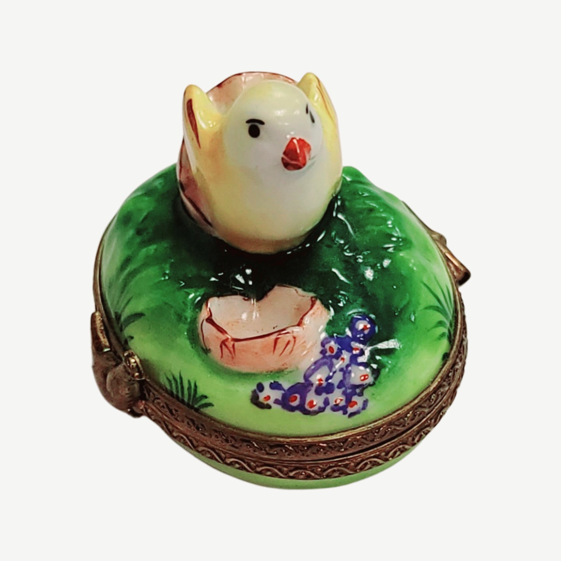 Mini Chick Limoges Box Delight Porcelain Limoges farm birds LIMOGES BOXES French Trinket Box
