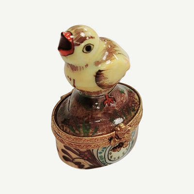Mini Chick Limoges Box Treasure Porcelain Limoges farm birds LIMOGES BOXES French Trinket Box
