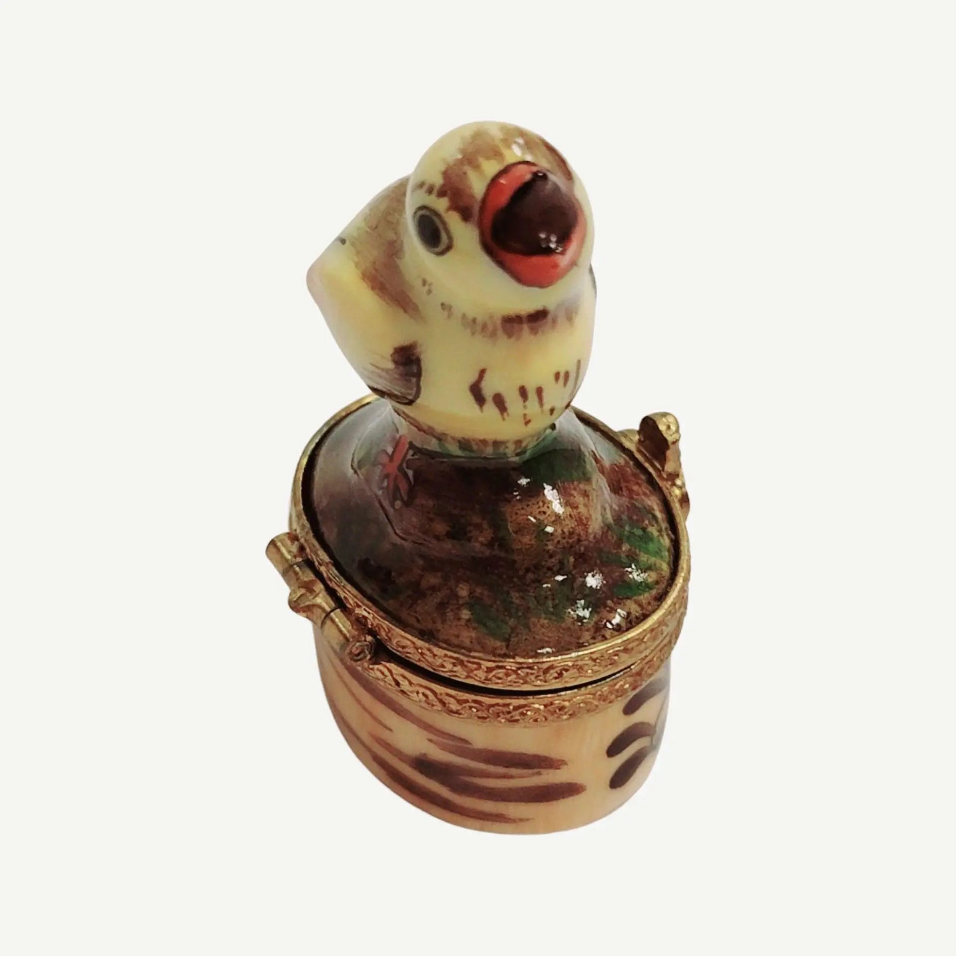 Mini Chick Limoges Box Treasure Porcelain Limoges farm birds LIMOGES BOXES French Trinket Box