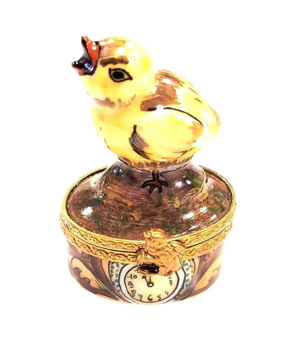 Mini Chick Limoges Box Treasure Porcelain Limoges farm birds LIMOGES BOXES French Trinket Box