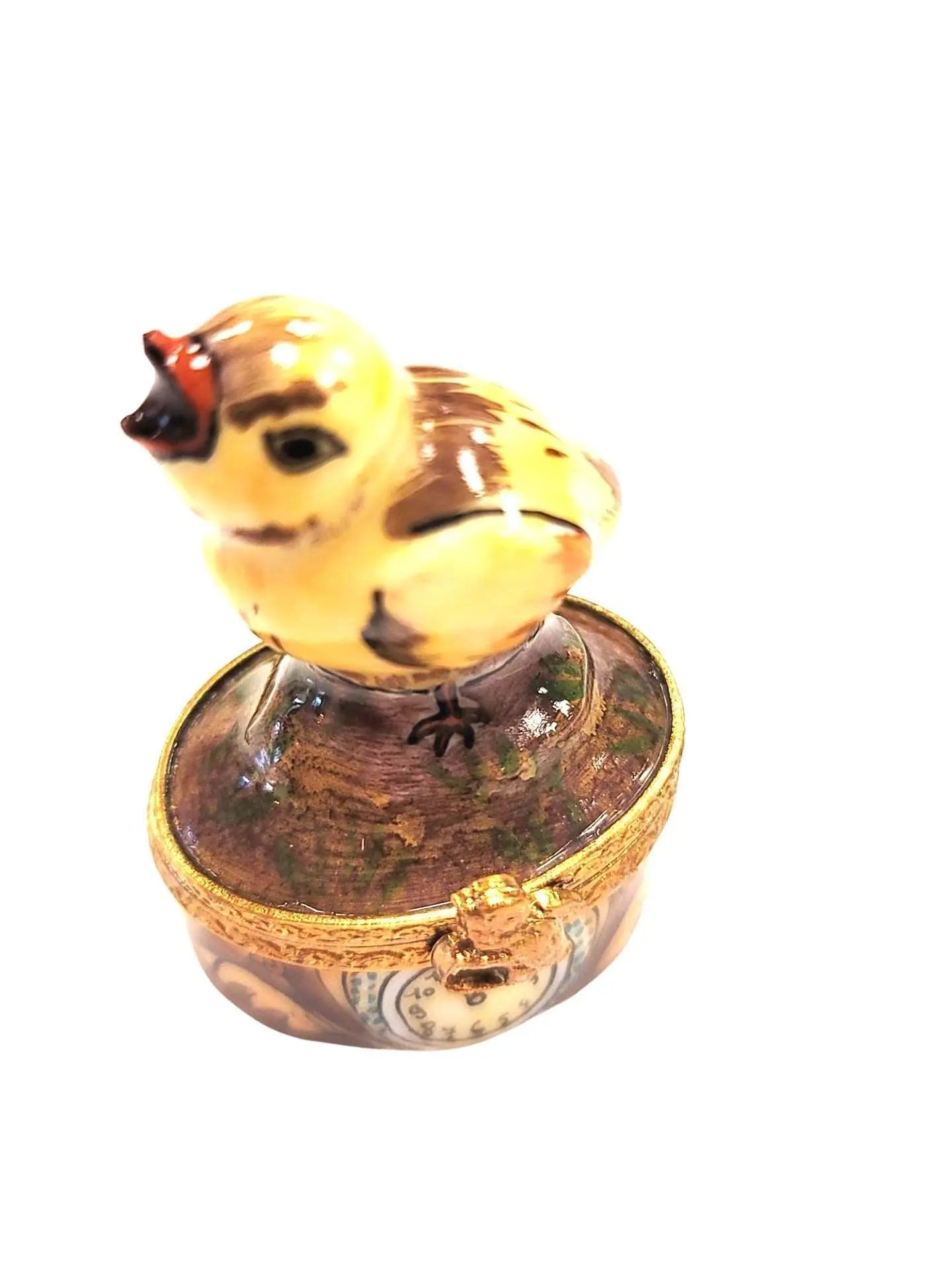 Mini Chick Limoges Box Treasure Porcelain Limoges farm birds LIMOGES BOXES French Trinket Box