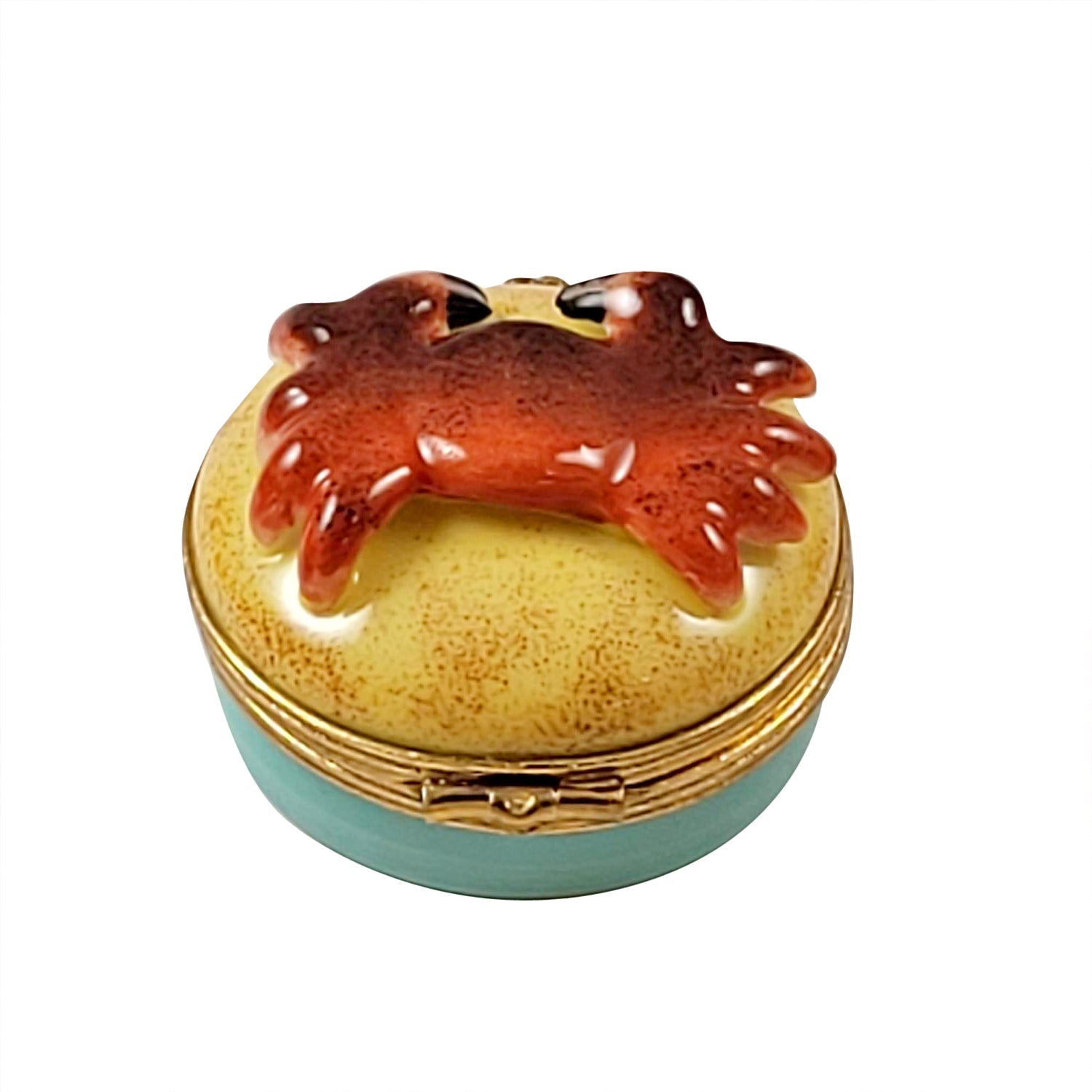 Mini Crab on Beach Porcelain Limoges Ocean beach Fish LIMOGES BOXES French Trinket Box