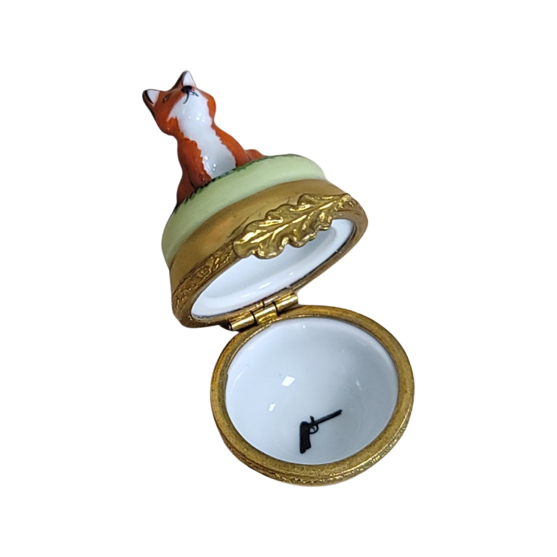 Miniature Fox Limoges Box Porcelain Limoges wild farm sports limoges boxes French Trinket Box