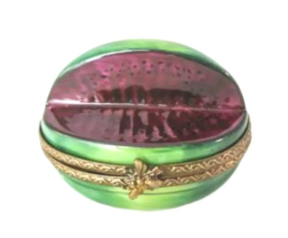 Mini Open Watermelon - RARE and RETIRED Porcelain Limoges fruit limoges boxes French Trinket Box