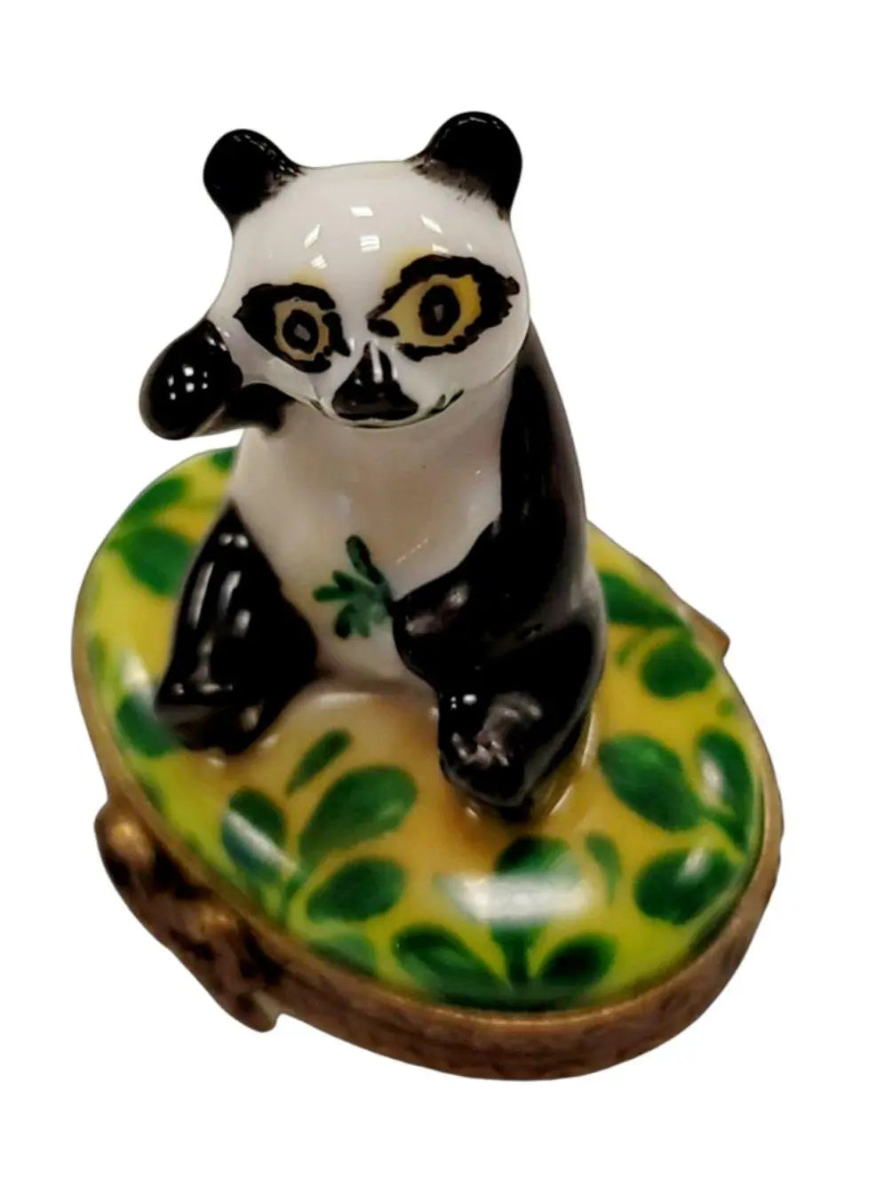 Mini Panda Bear Limoges Box Porcelain Limoges bear French Trinket Box