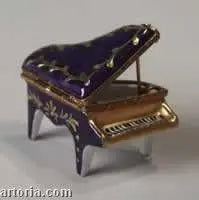 Mini Piano Porcelain Limoges music French Trinket Box