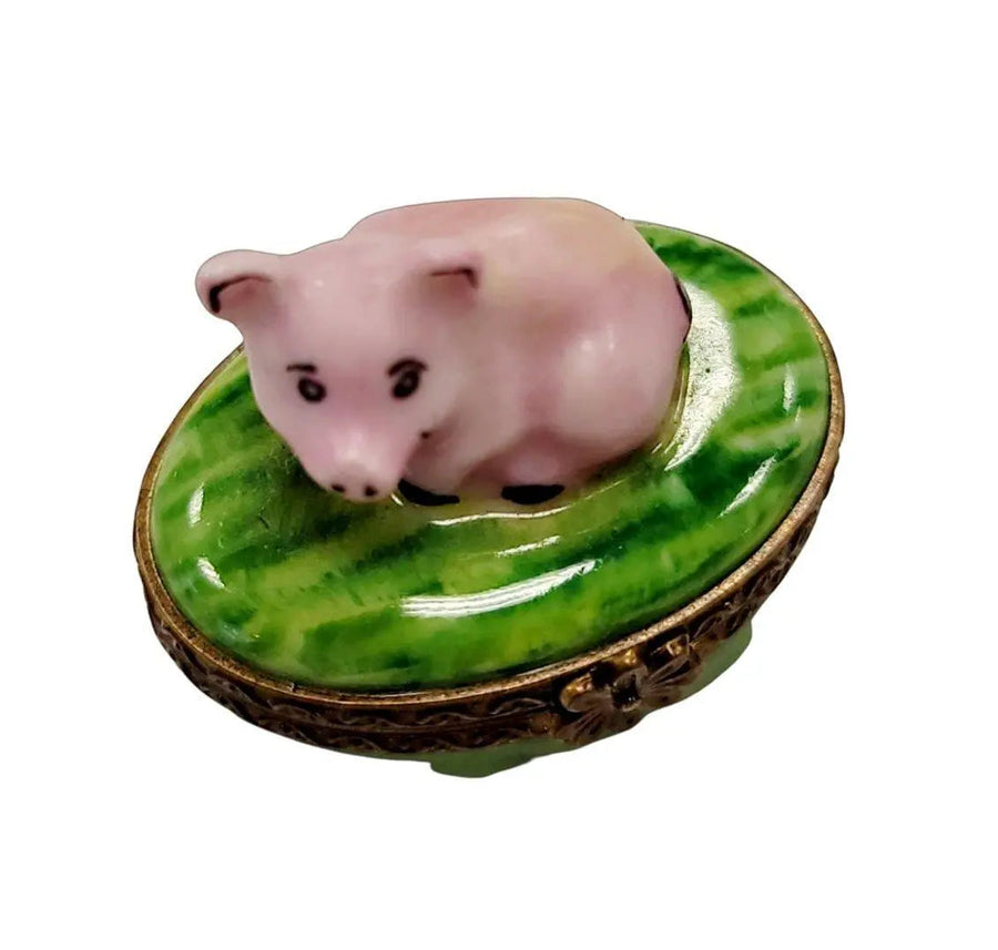 Mini Pig Limoges Box Treasure Porcelain Limoges farm LIMOGES BOXES French Trinket Box
