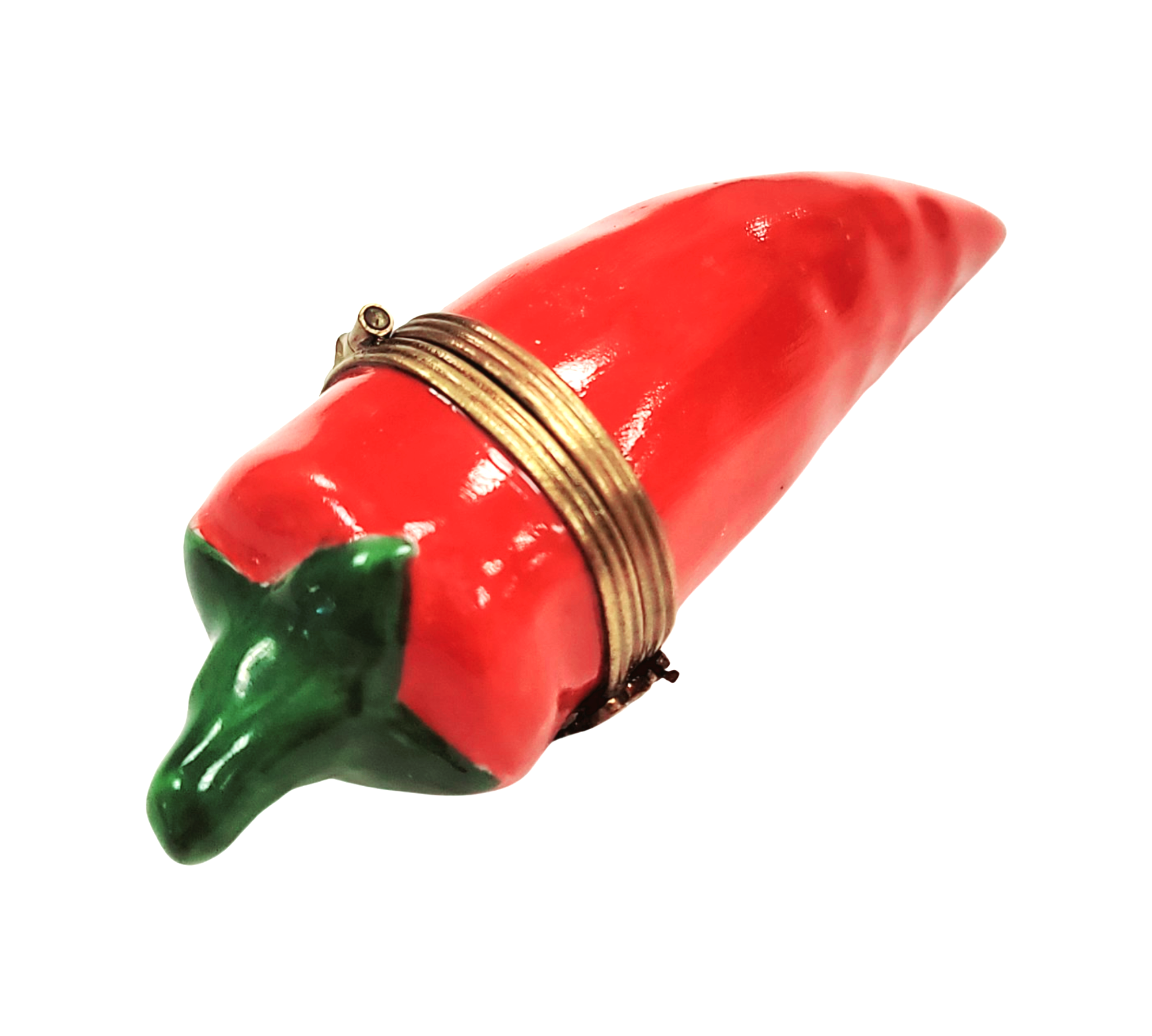 Mini Red Pepper Limoges Box Porcelain Limoges fruit vegetables French Trinket Box