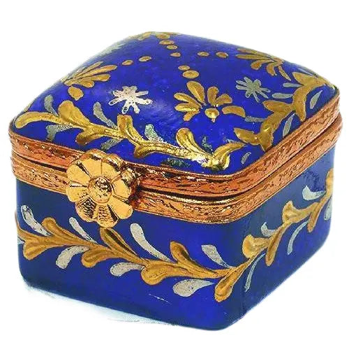 Mini Square Porcelain Limoges traditional French Trinket Box