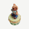 Mini Teddy Bear Treasure Box Porcelain Limoges Teddy French Trinket Box