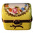 Mini Yellow Vincenne W/ Porcelain Limoges traditional French Trinket Box