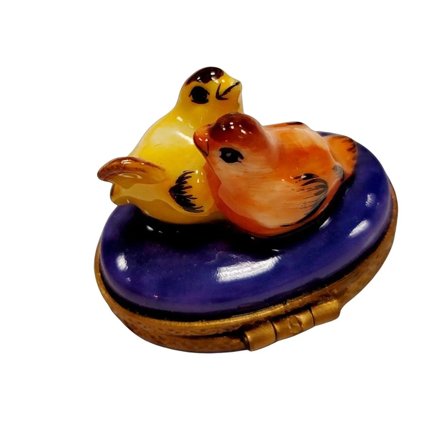 Miniature Charming Birds Box Porcelain Limoges birds LIMOGES BOXES French Trinket Box