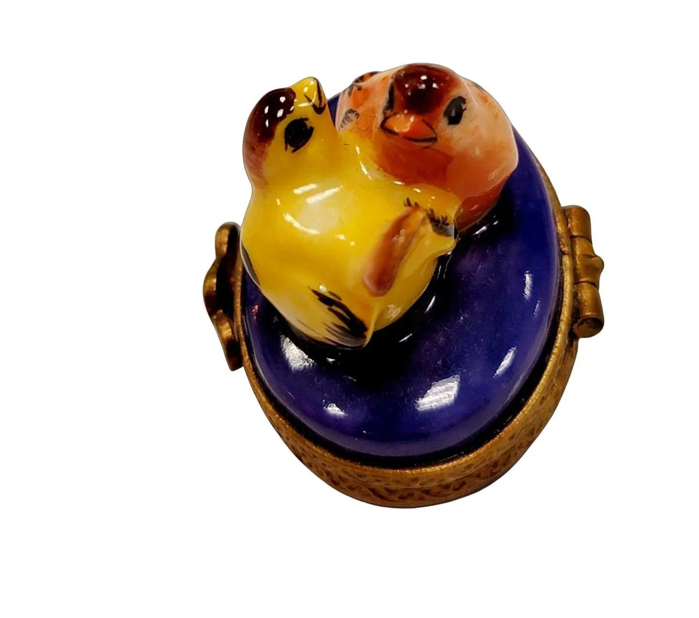 Miniature Charming Birds Box Porcelain Limoges birds LIMOGES BOXES French Trinket Box