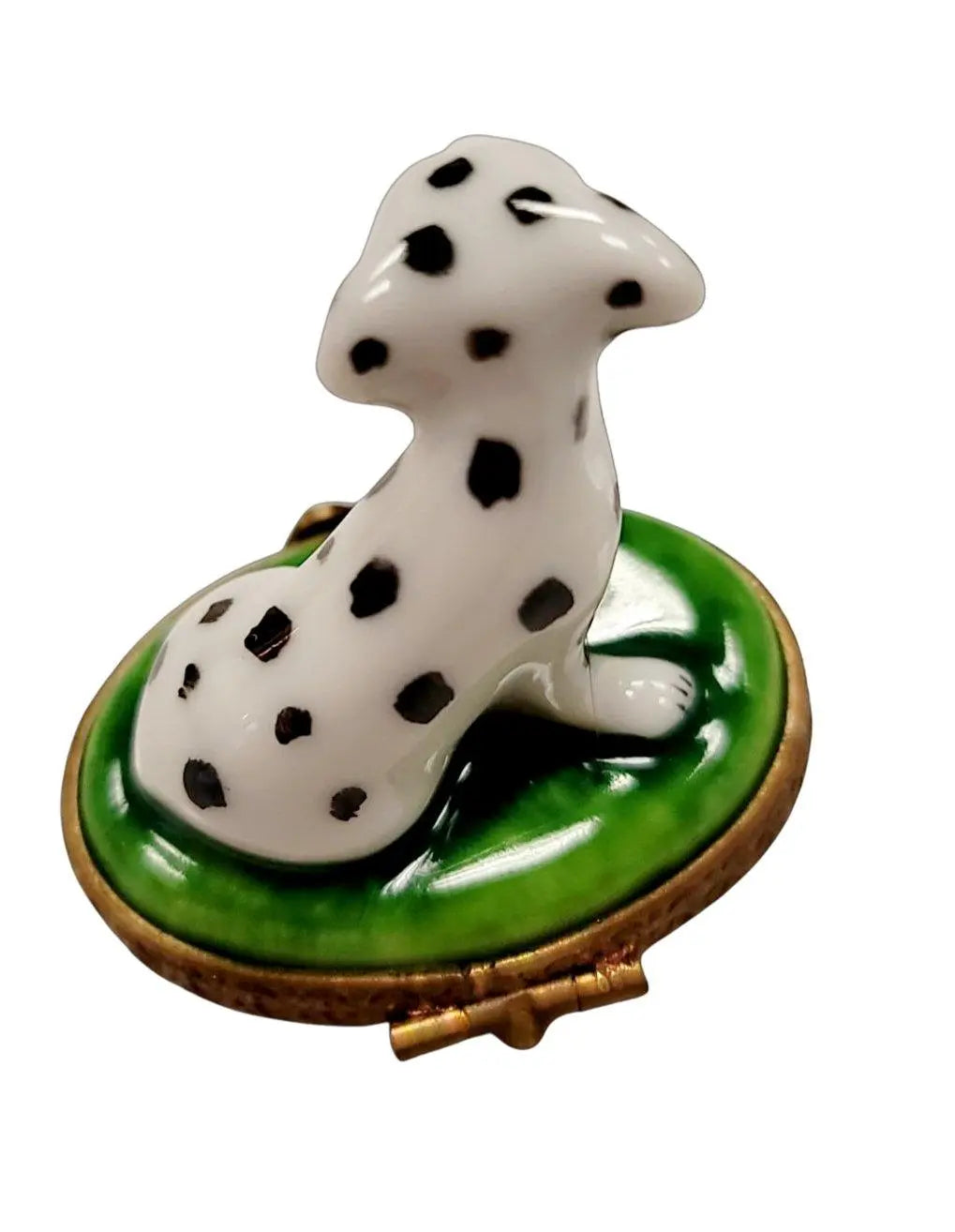 Miniature Dalmatian Dog Figurine Porcelain Limoges Dog LIMOGES BOXES French Trinket Box