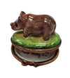 Miniature Limoges Rhino Figurine Porcelain Limoges Wild LIMOGES BOXES French Trinket Box