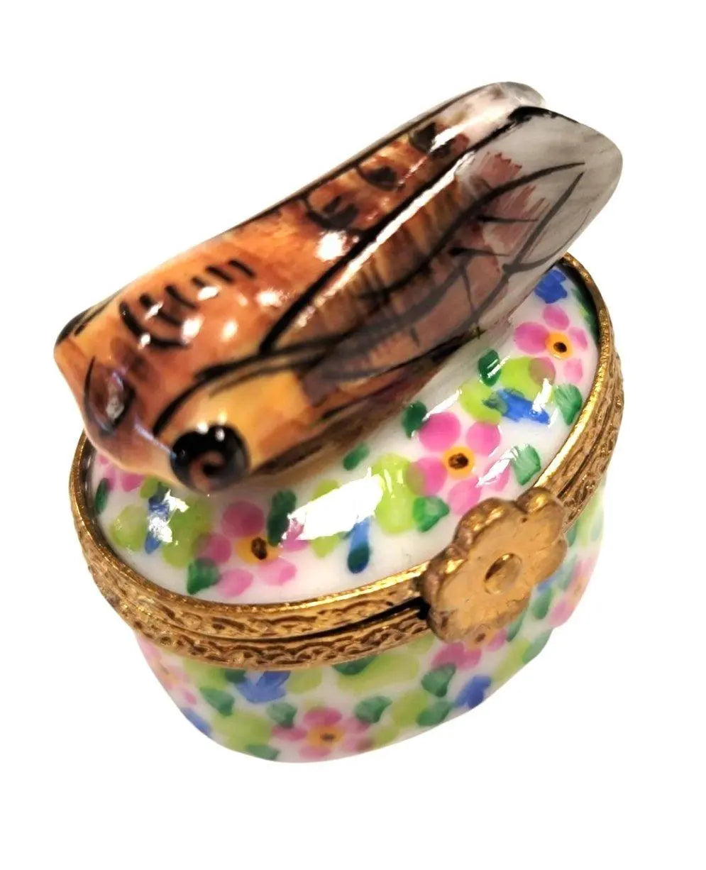 Miniature Locust Limoges Box Porcelain Limoges Bug French Trinket Box