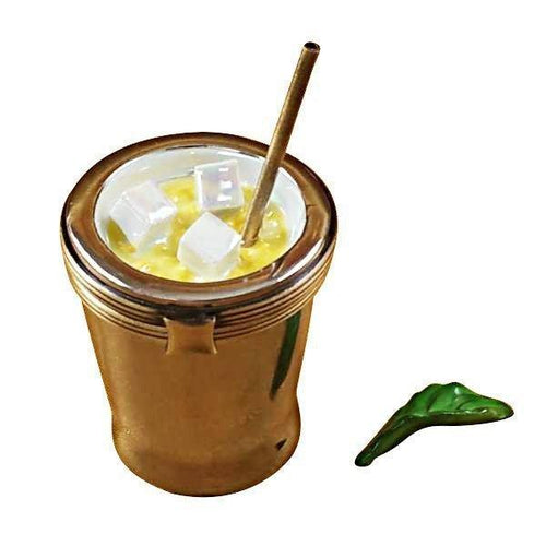 Mint Julep Glass Porcelain Limoges wine spirits beach special occasions French Trinket Box