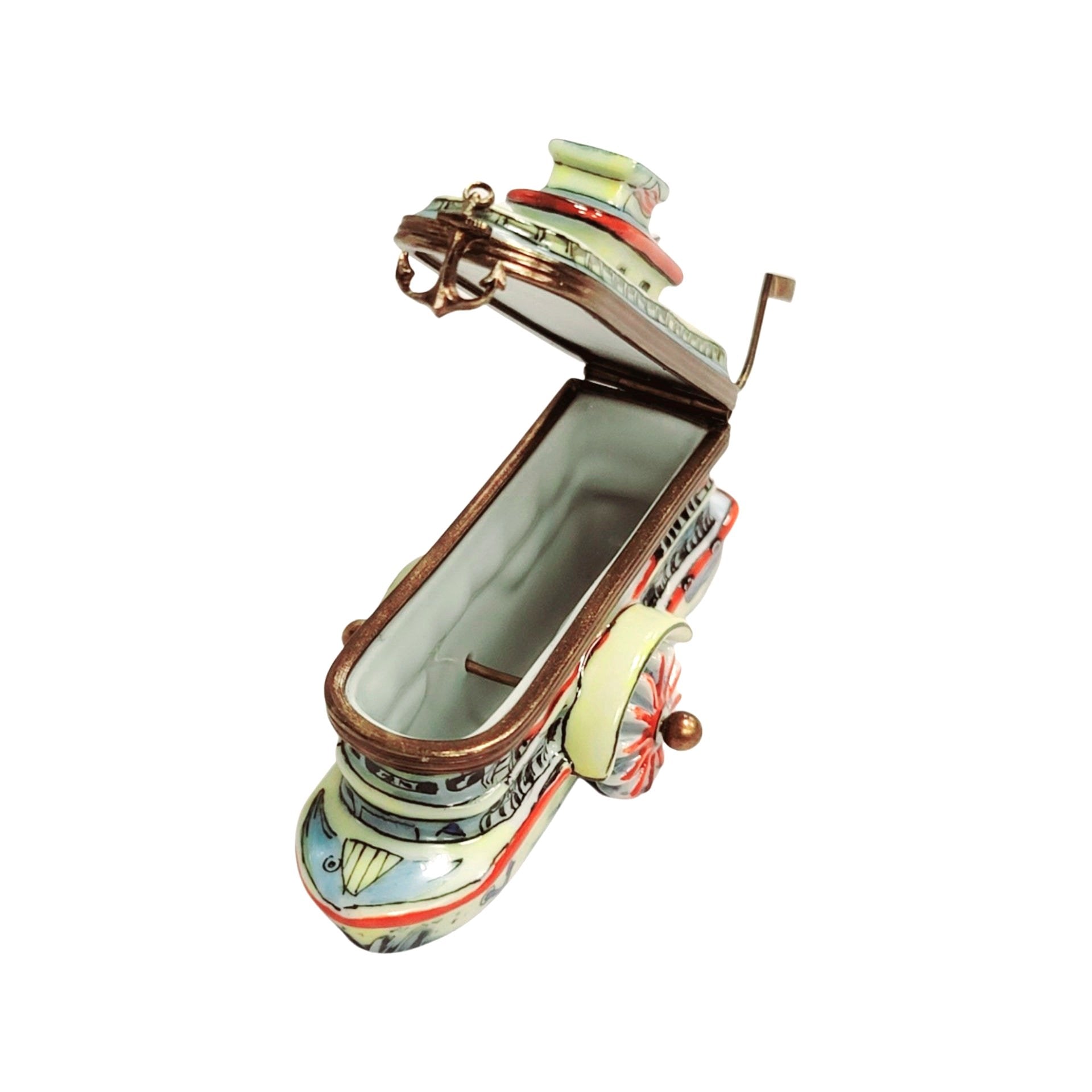 Mississippi Riverboat Limoges Box Porcelain Limoges vehicle French Trinket Box
