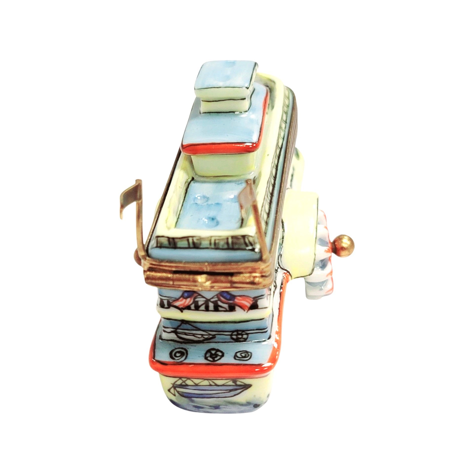 Mississippi Riverboat Limoges Box Porcelain Limoges vehicle French Trinket Box