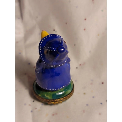 Mole in Raincoat Limited Edition Porcelain Limoges mole farm critters first French Trinket Box