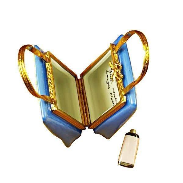 Monet Bag with Bridge and Water Lily with Removable Paint Tube Porcelain Limoges bag art fine limoges boxes French Trinket Box