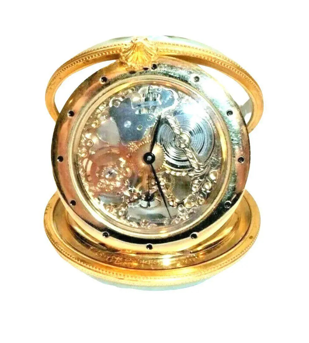 Monet Inspired Flowers Clock Pocket Watch Porcelain Limoges professional home French Trinket Box