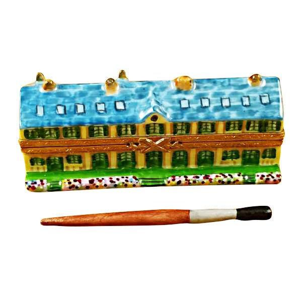 Monet's Residence at Giverny with Removable Paint Brush Porcelain Limoges art travel monuments French Trinket Box