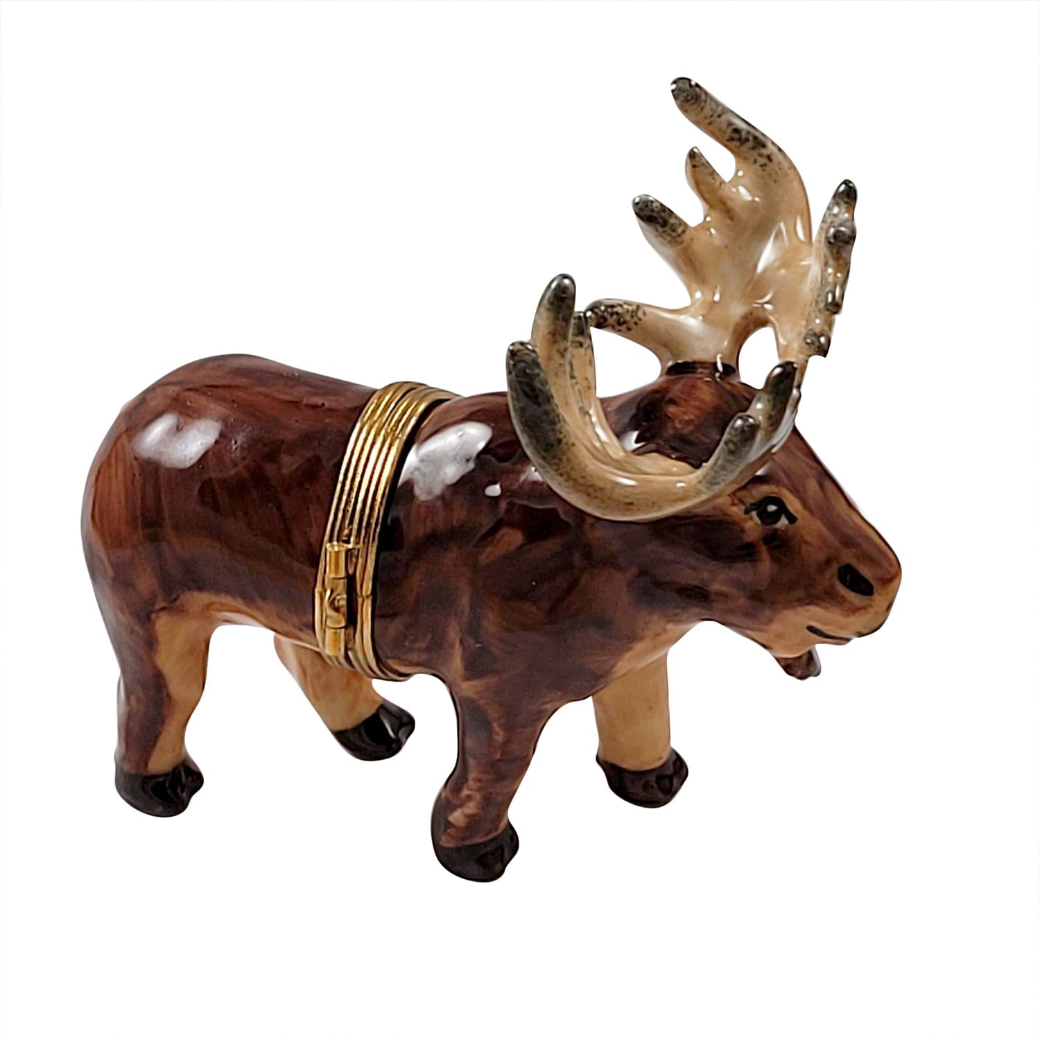 Moose Porcelain Limoges Wild LIMOGES BOXES French Trinket Box