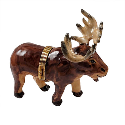 Moose Porcelain Limoges Wild LIMOGES BOXES French Trinket Box