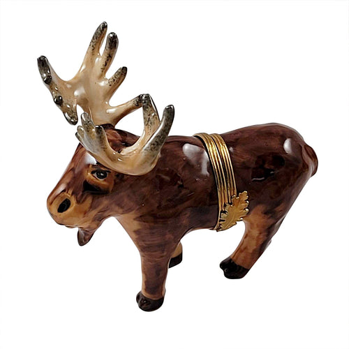 Moose Porcelain Limoges Wild LIMOGES BOXES French Trinket Box