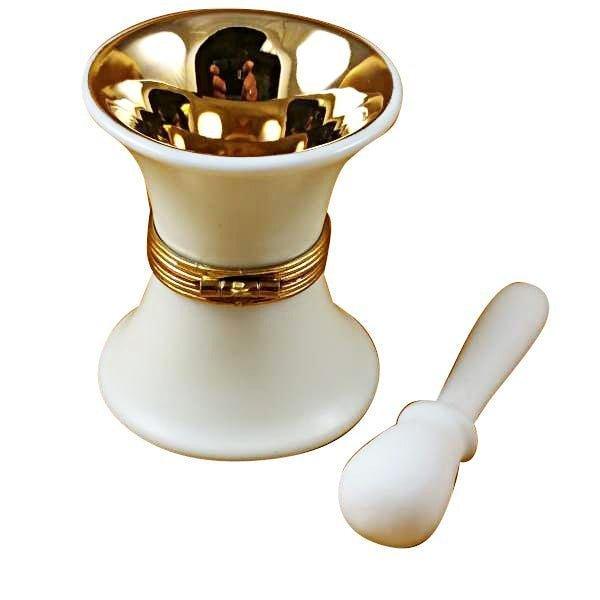 Mortar And Pestle Doctor Medicine Porcelain Limoges professional French Trinket Box