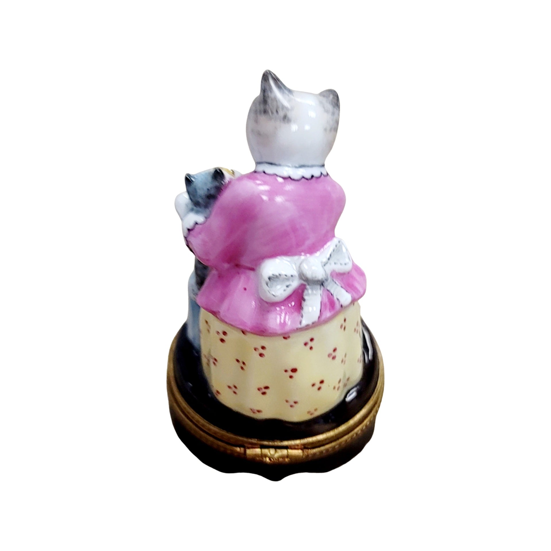 Mother Cat and Kitten Delight Porcelain Limoges cat cats limoge box mother baby gift maternity French Trinket Box