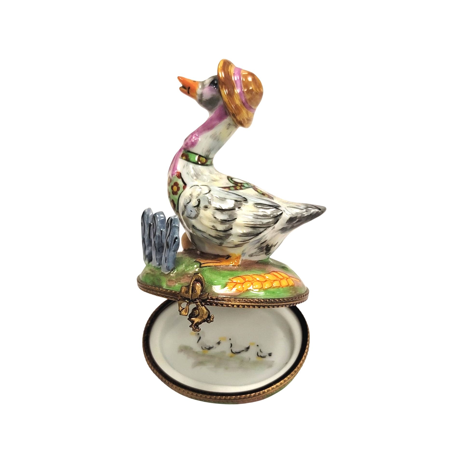 Mother Goose Porcelain Treasure Porcelain Limoges Fairy farm French Trinket Box