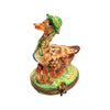 Mother Goose Whimsical Figurine Porcelain Limoges Fairy farm French Trinket Box