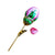 Mothers Day Pink Long Brass Rose with Removable Mother Petal Porcelain Limoges mother flowers garden French Trinket Box