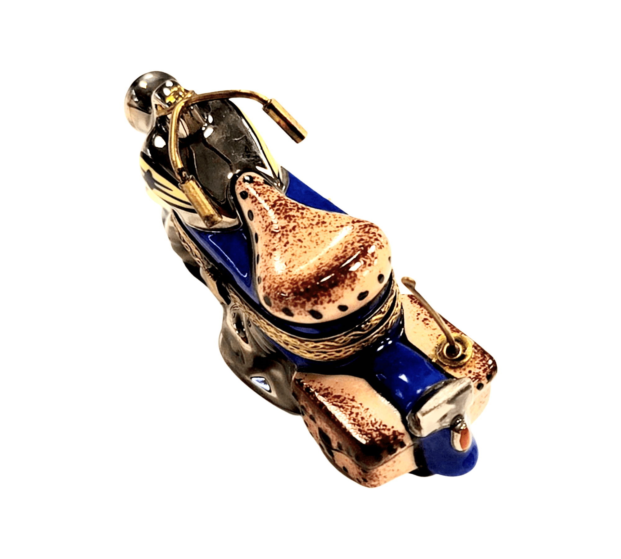 Motorcycle Limoges Box Figurine Porcelain Limoges Artoria French Trinket Box