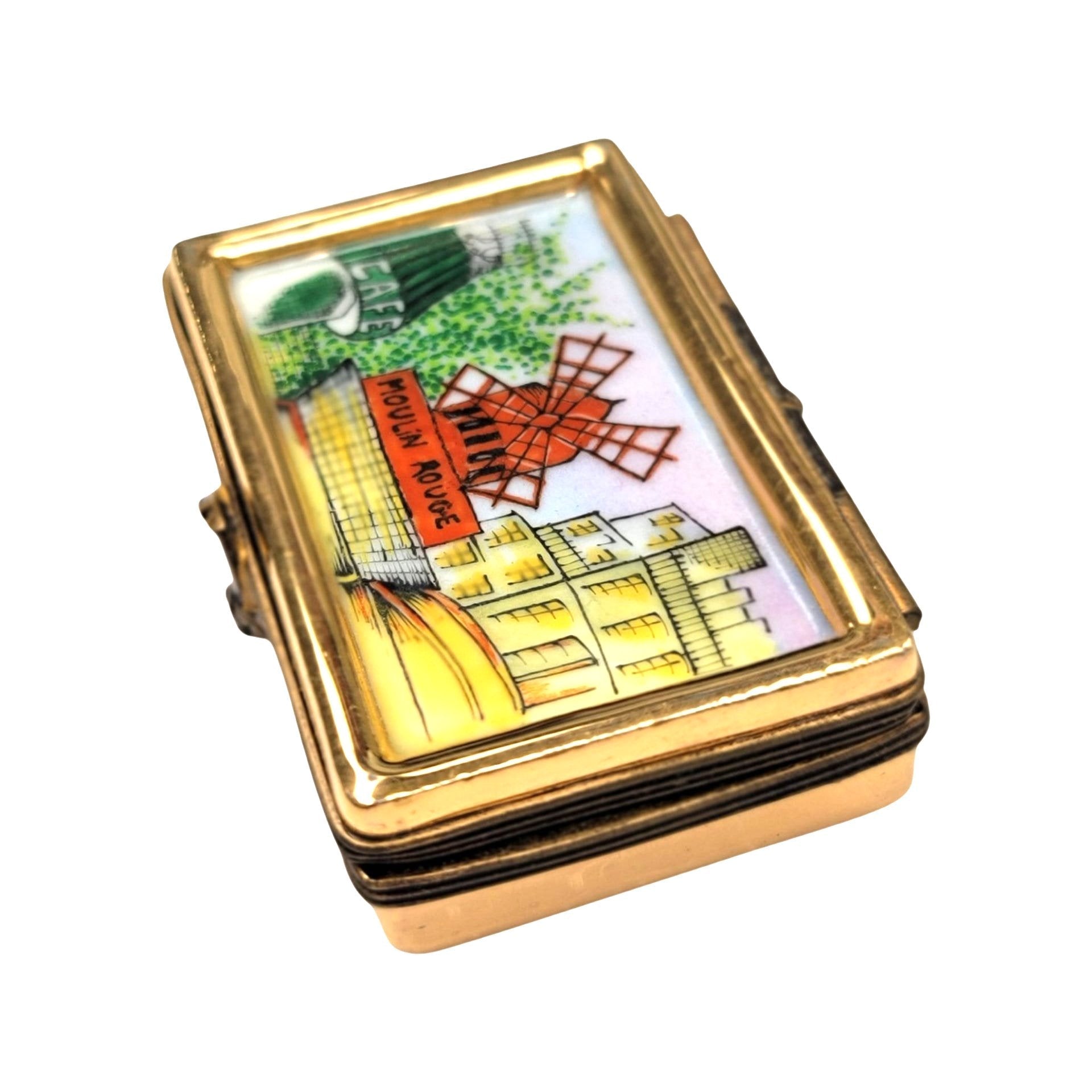 Moulin Rouge Paris Limoges Box Porcelain Limoges LIMOGES BOXES games gambling travel Paris france French Trinket Box