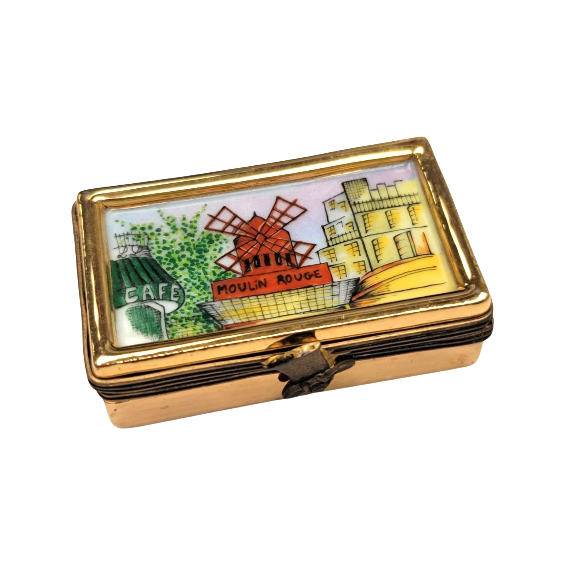 Moulin Rouge Paris Limoges Box Porcelain Limoges LIMOGES BOXES games gambling travel Paris france French Trinket Box