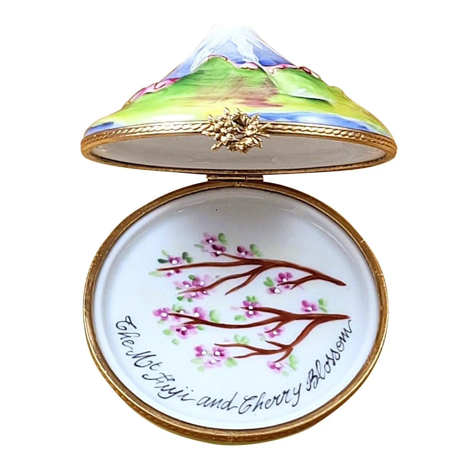 Mount Fuji Japan Porcelain Limoges Rochard Travel Monuments French Trinket Box