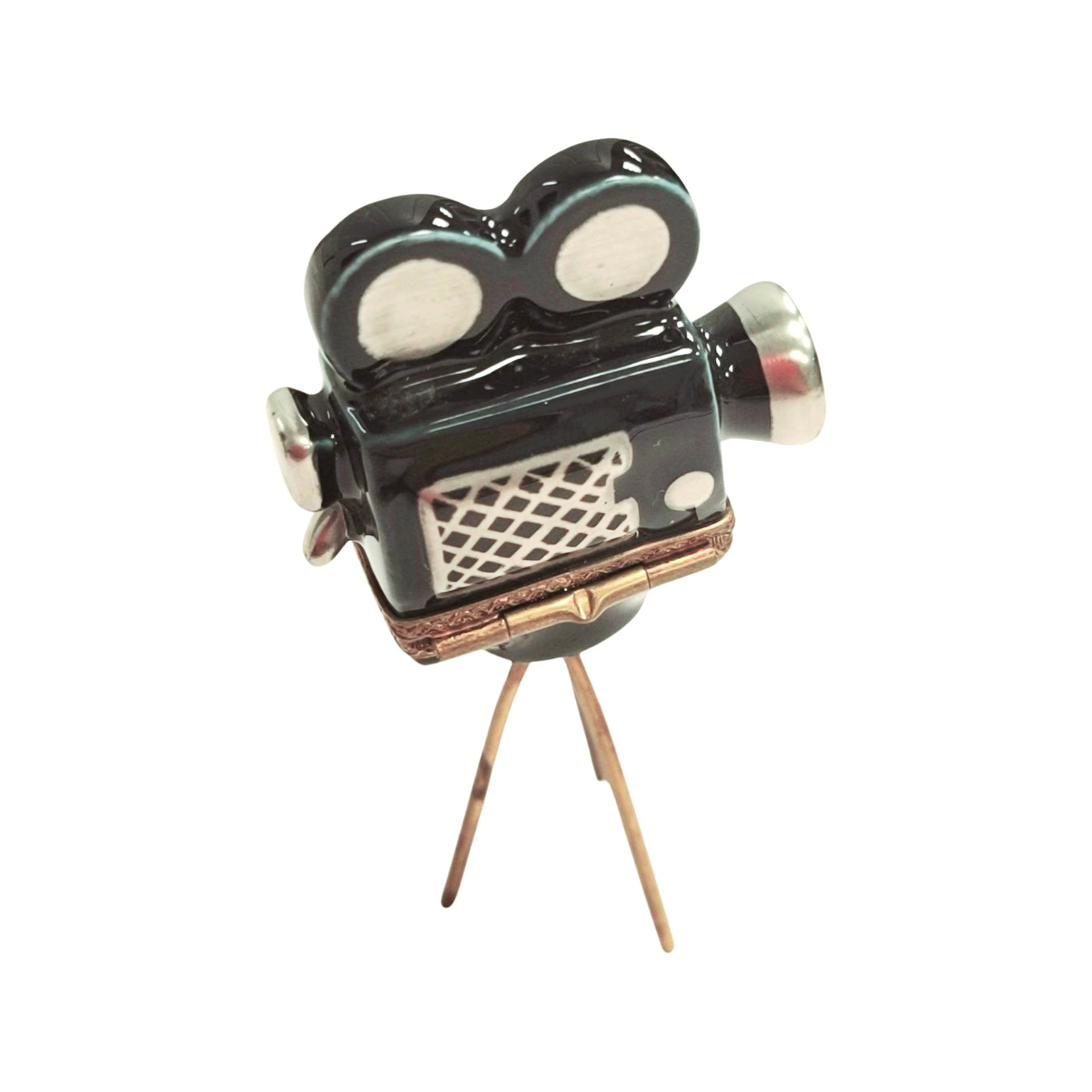 Movie Camera Limoges Box Porcelain Limoges LIMOGES BOXES fine art professional French Trinket Box