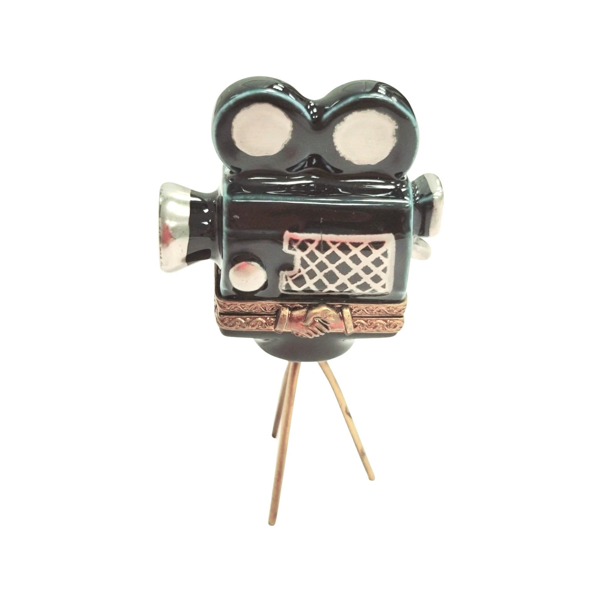 Movie Camera Limoges Box Porcelain Limoges LIMOGES BOXES fine art professional French Trinket Box