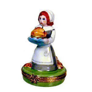 Mrs Pilgrim Artoria Porcelain Limoges thanksgiving pilgrim limoges box French Trinket Box