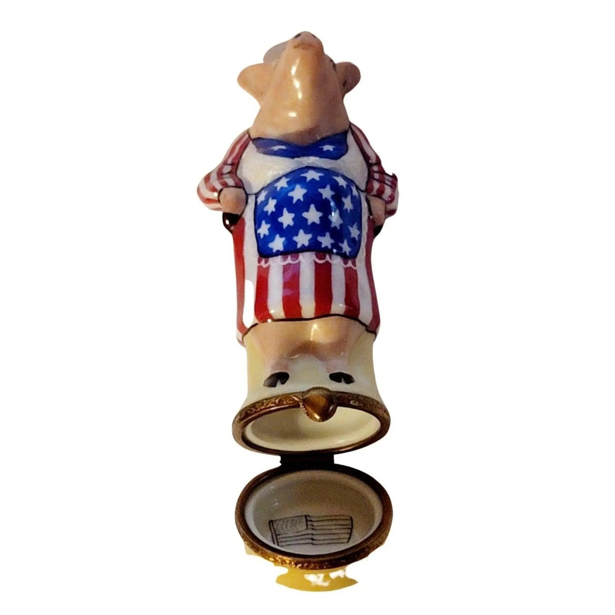 Ms Mama Pig Patriotic Limoges Box Porcelain Limoges united patriotic farm Limoges Imports Limoges Boxes French Trinket Box