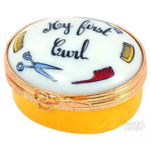 My First Curl Porcelain Limoges baby gifts French Trinket Box