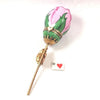 My Love Pink Long Stem Rose Porcelain Limoges valentine flowers garden French Trinket Box